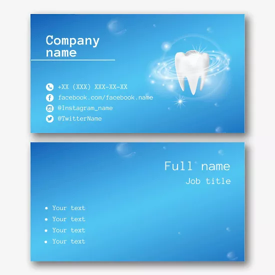Dental Clinic business card template