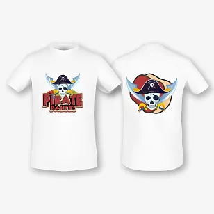 Marškinėlių šablonas piratų vakarėliui