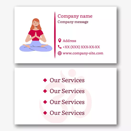 Yoga Studio Business Card Template