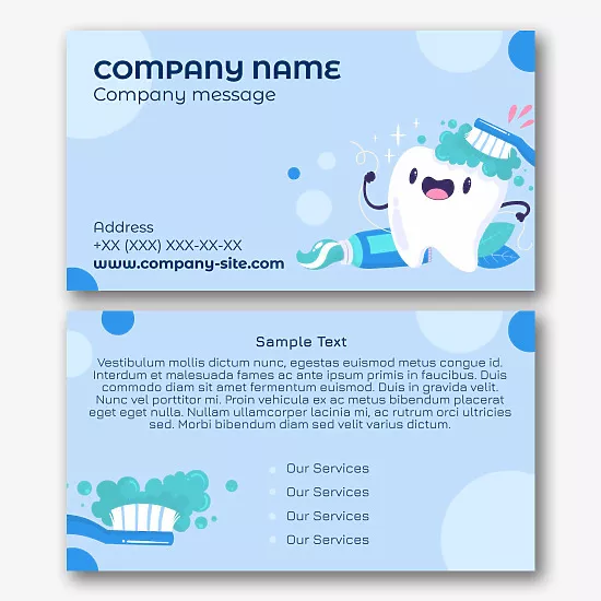 Dentist business card template