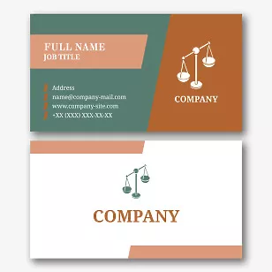 Lawyer's business card template 
