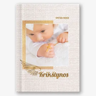 Nuotraukų knygos šablonas vaiko krikštui