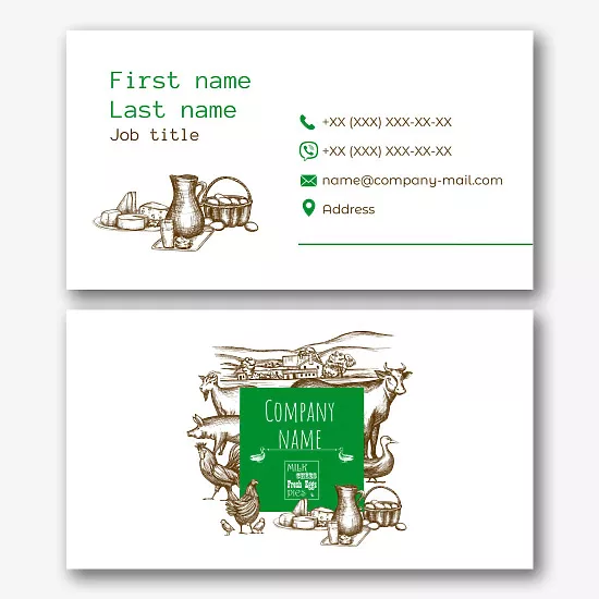 Farmer's business card template