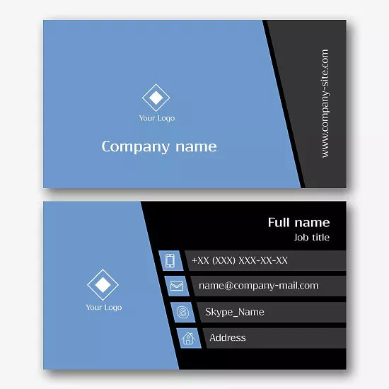 Universal business card template