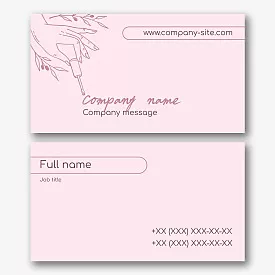 Manicure master's business card template