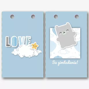 Popierinio maišelio šablonas vaikų dovanai