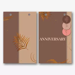 Paper bag template for the anniversary