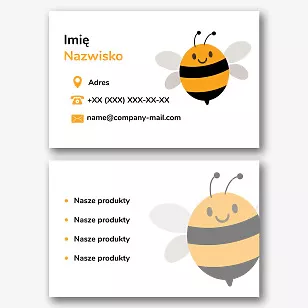 Szablon wizytówki pszczelarz