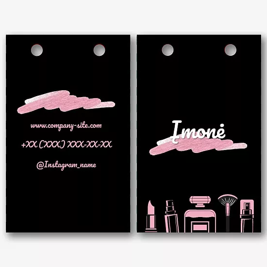 Kosmetikos parduotuvės pakuotės šablonas