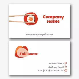 Sushi Delivery Business Card Template