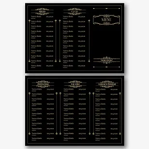 Szablon menu restauracji