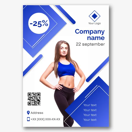 Fitness club poster template