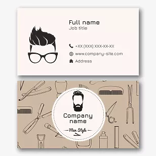 Barbershop business card template