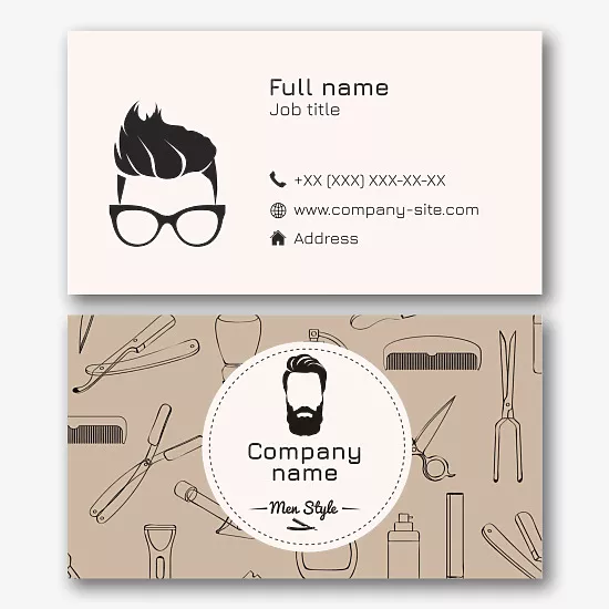 Barbershop business card template