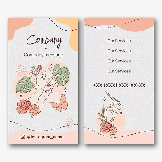 Cosmetic clinic business card template