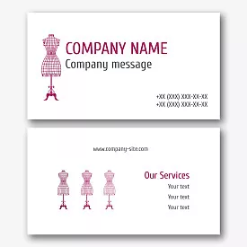 Fashion designer's business card template