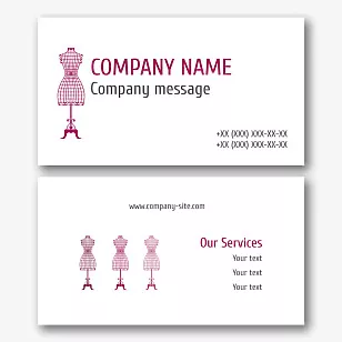Fashion designer's business card template