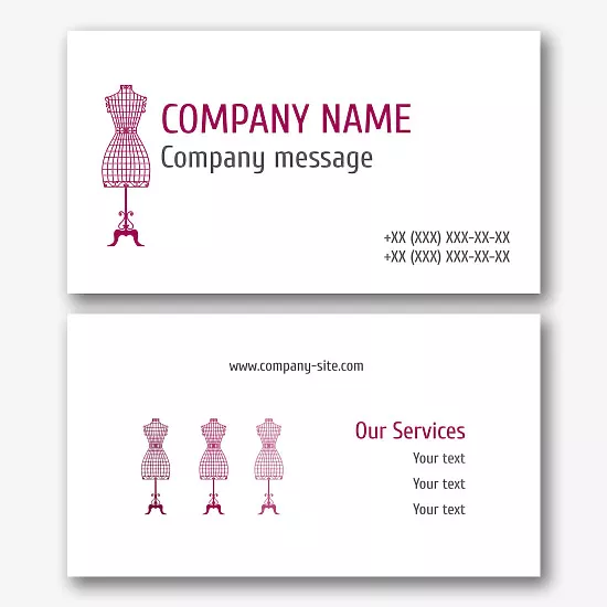 Fashion designer's business card template