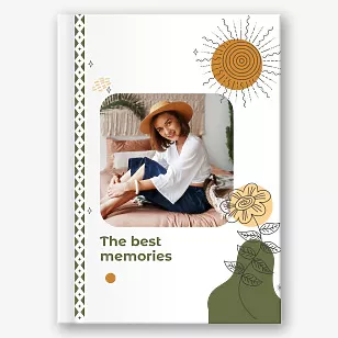 Photo book template summer memories
