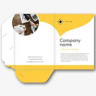 Template for a top manager's paper folder