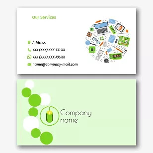 Service center business card template