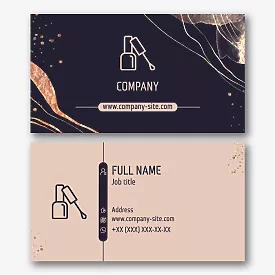 Manicure master's business card template