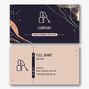 Manicure master's business card template