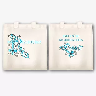 Maišelio modelis su gėlėmis