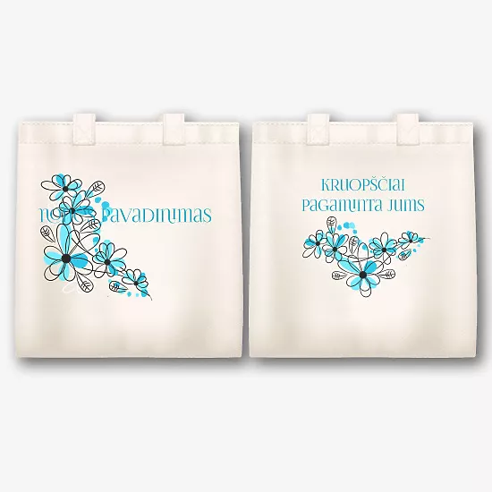 Maišelio modelis su gėlėmis