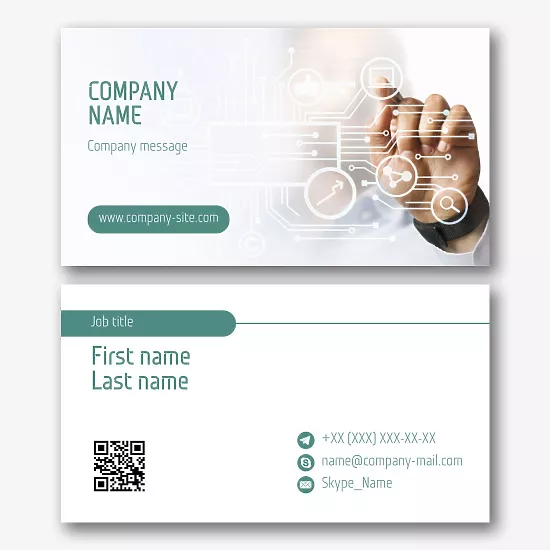 IT specialist business card template