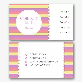 A business card template for a store of goods for newborns