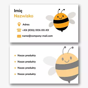 Szablon wizytówki pszczelarz