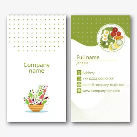 Proper nutrition business Card template