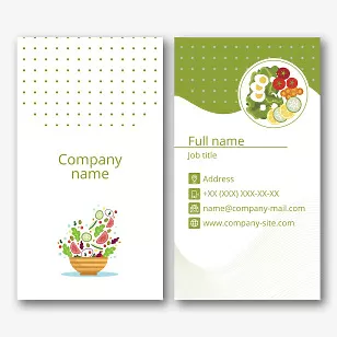 Proper nutrition business Card template