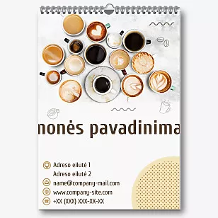 Kavinės Reklamos Kalendoriaus Šablonas