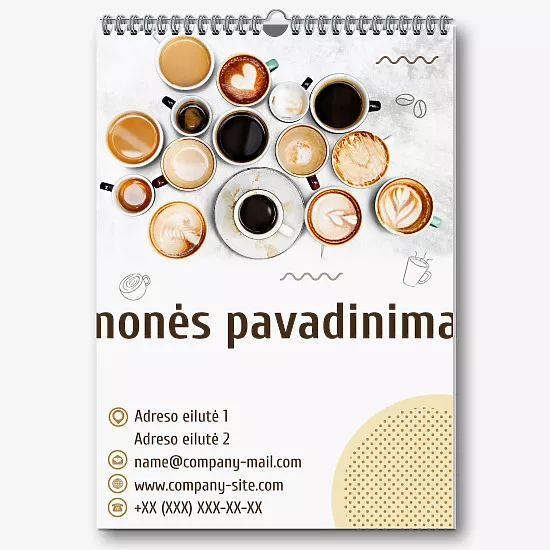 Kavinės Reklamos Kalendoriaus Šablonas