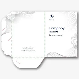 Paper folder template with abstraction