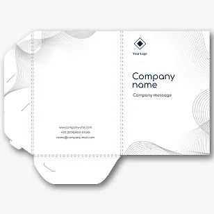 Paper folder template with abstraction