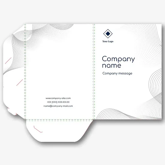 Paper folder template with abstraction