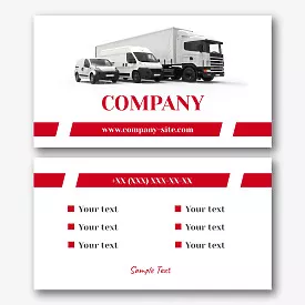 Logistics company business card template
