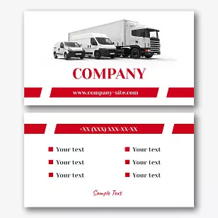 Logistics company business card template