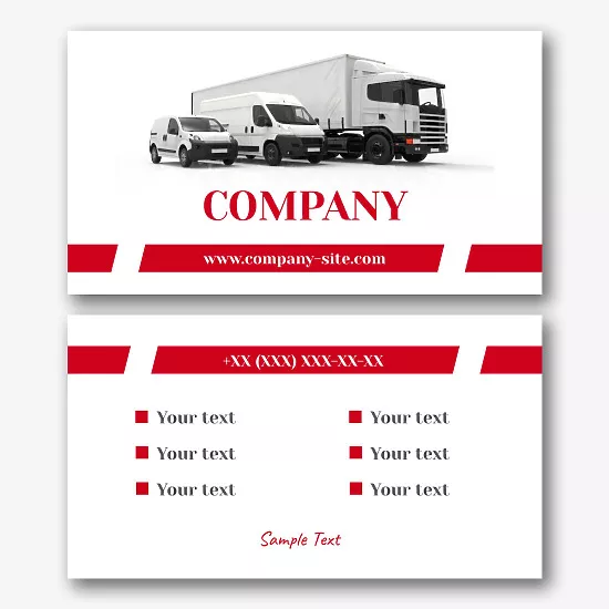Logistics company business card template