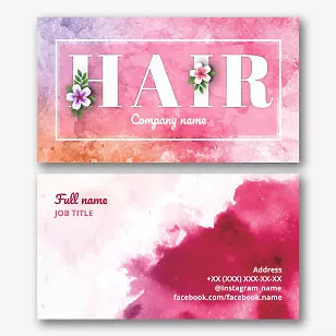 Hairdresser's business card template