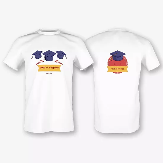 Absolventų marškinėlių Šablonas