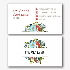 Florist's business card template