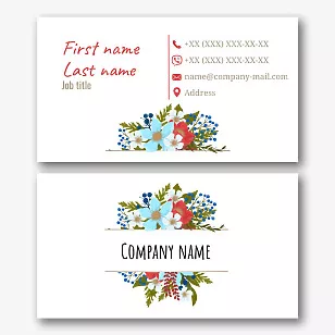 Florist's business card template
