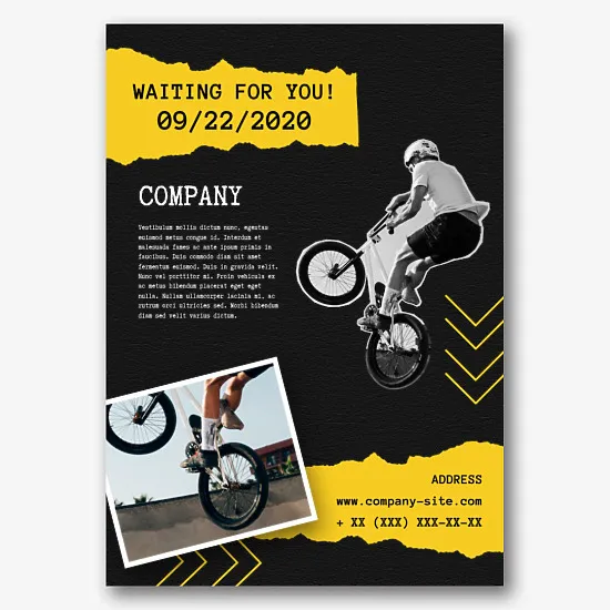 Dirt jumping poster template