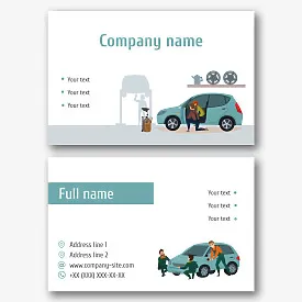 Service station business card template
