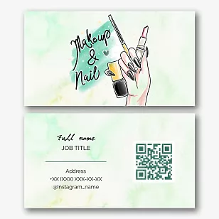 Manicure master's business card template