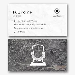 Tombstone Manufacturer's business Card Template